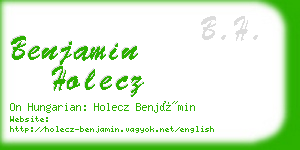benjamin holecz business card